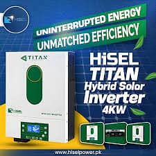 Titan Hisel 4kw for sale 1 year used no repair dual output bms support