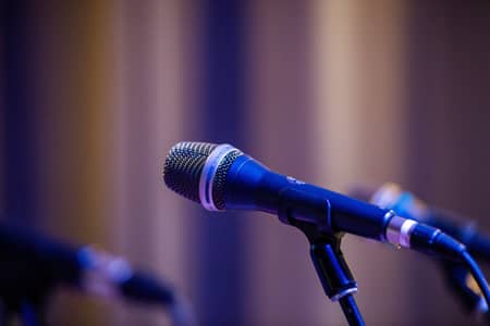 Professional sound system and perfect stage mic arangent