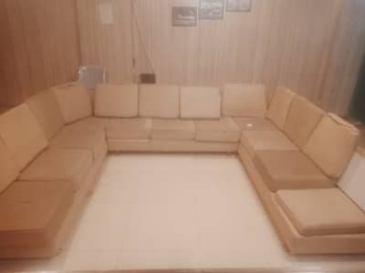 Luxury Cream Sectional Sofa - Modern L-Shape Design - Premium Conditi