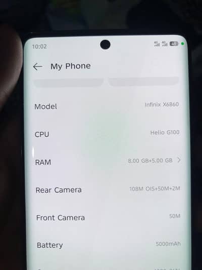 infinix zero 40 all ok new like conditions 8+8 ram storage 256
