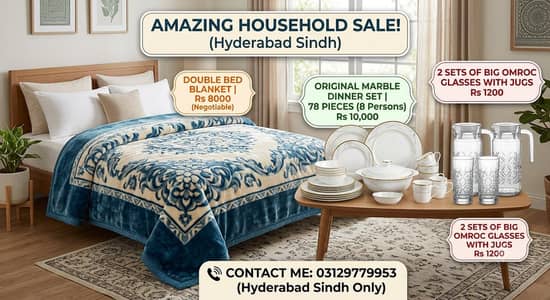 Blanket and other household new stuff is available on reasonable price