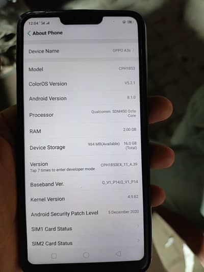 OPPO A3s