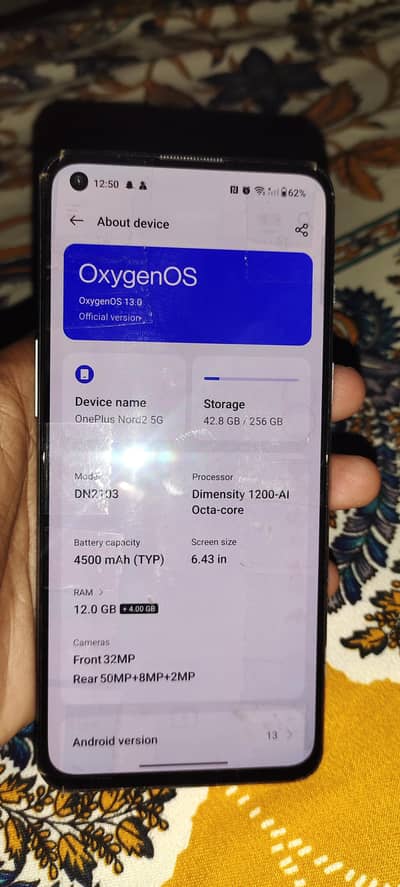 one plus Nord 2 ram 12 rom 256