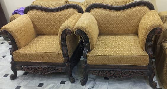 5 seater chinioti wooden sofa set for sale