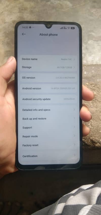 redmi 14c 4+4.128