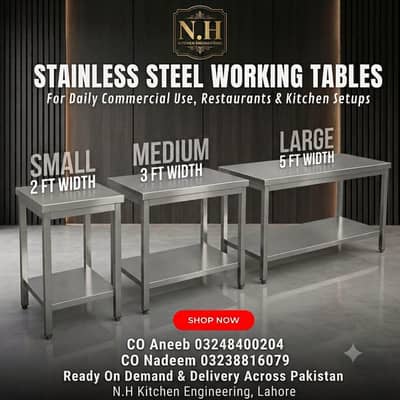 working table SS aapke plan ke mutabik banae jaate Hain