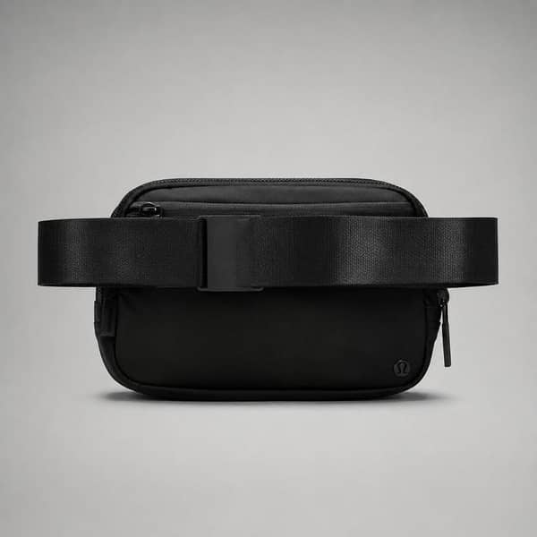 Lululemon Everywhere Belt Bag 1L – Black/Black | Unisex Waist Bag, Crossbody Sling Pouch