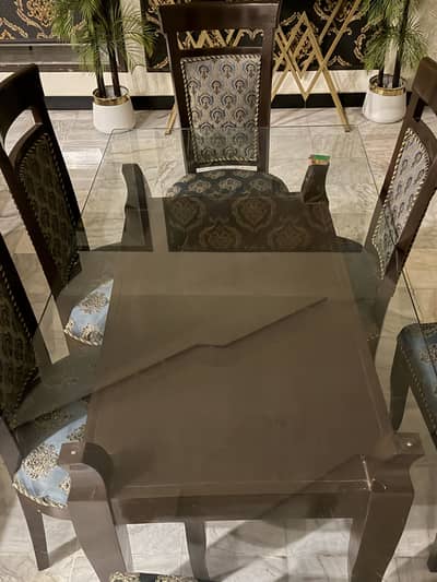 6 seater dining table pure wooden