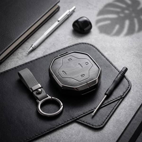 Jetour T2 Elite Series Metallic Car Key Case Luxury Zinc Alloy Protection Case(Grey)