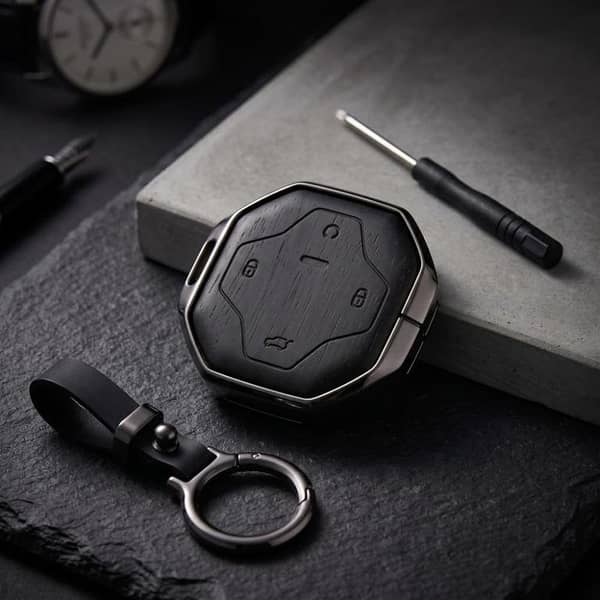 Jetour T2 Elite Series Metallic Car Key Case Luxury Zinc Alloy Protection Case(Black)