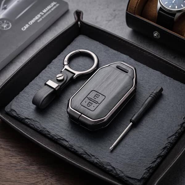 Swift New 2020-2025 Model Elite Series Metallic Car Key Case Luxury Zinc Alloy Protection Case(Grey)