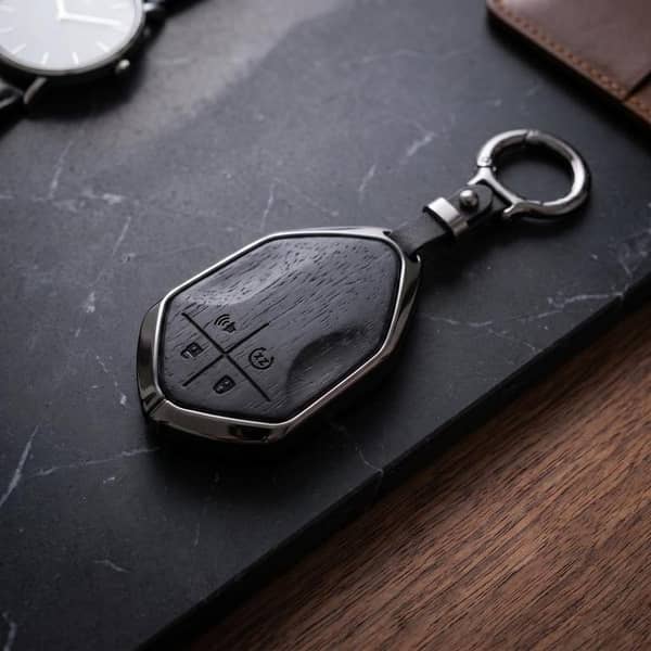 Deepal SO5 Elite Series Metallic Car Key Case Luxury Zinc Alloy Protection Case(Black)