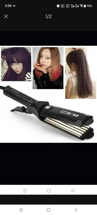 Win Honors 2 in 1 Hair Straightener and Curler