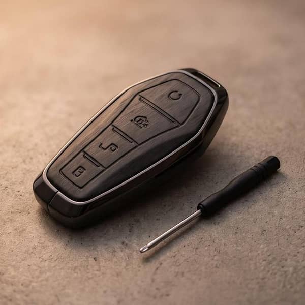 BYD Atto 2 Elite Series Metallic Car Key Case Luxury Zinc Alloy Protection Case(Black)