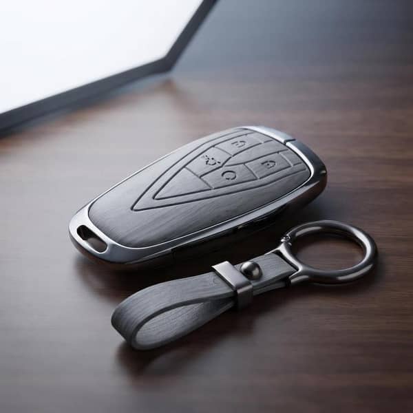 Oshan X7 Elite Series Metallic Car Key Case Luxury Zinc Alloy Protection Case(Grey)