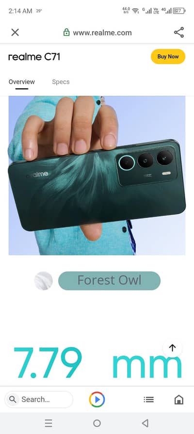 Realme C71  8/128 . . . . . 03182364502