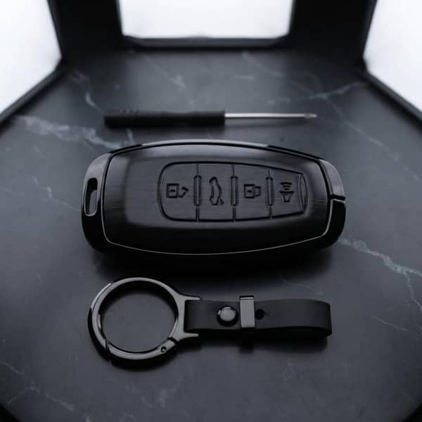 Haval H6 2022 Model Elite Series Metallic Car Key Case Luxury Zinc Alloy Protection Case(Black)