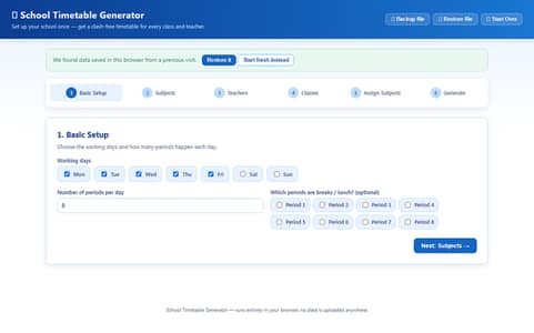 School time table generator software