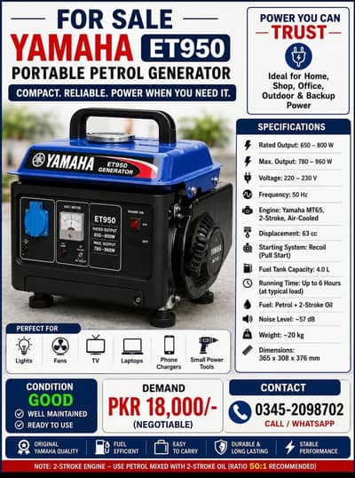 Yamaha Generator ET 950