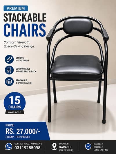 Premium Metal Visitor/Office Chairs with Cushioned Seat & Back