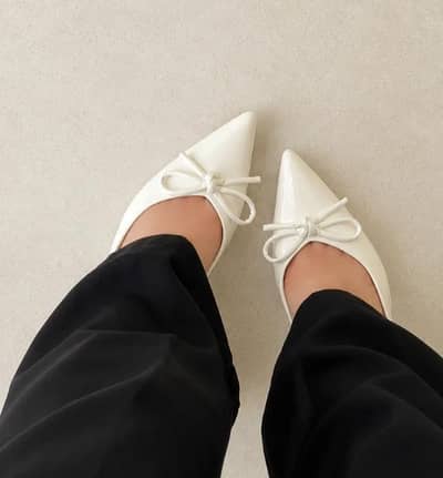 new white heels 10 by 10 condition .