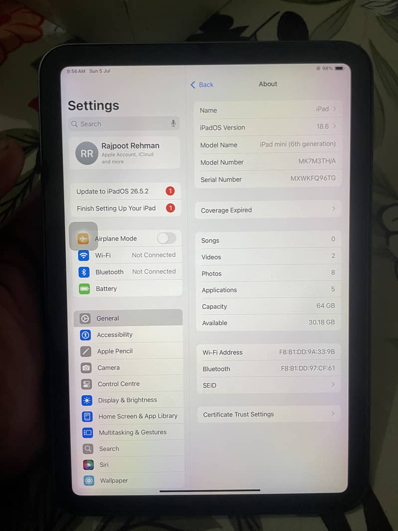 Ipad mini 6 with box 6