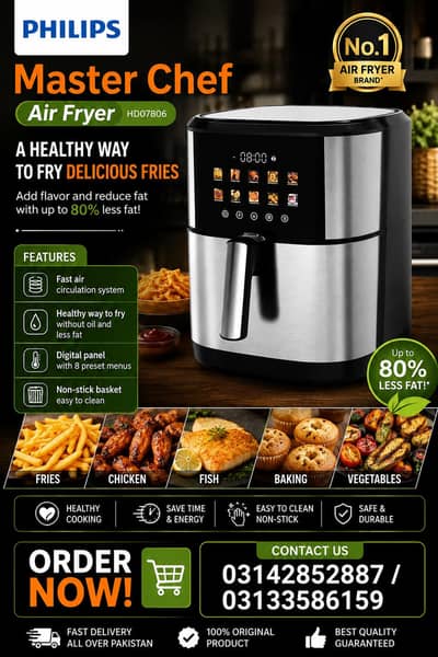 Philips Master Chef Air Fryer HD07806 – Brand New Box Pack