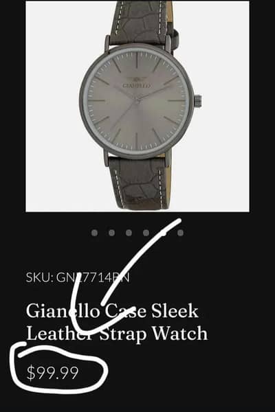 Gianello original mens watch bought from usa. $100 on website
