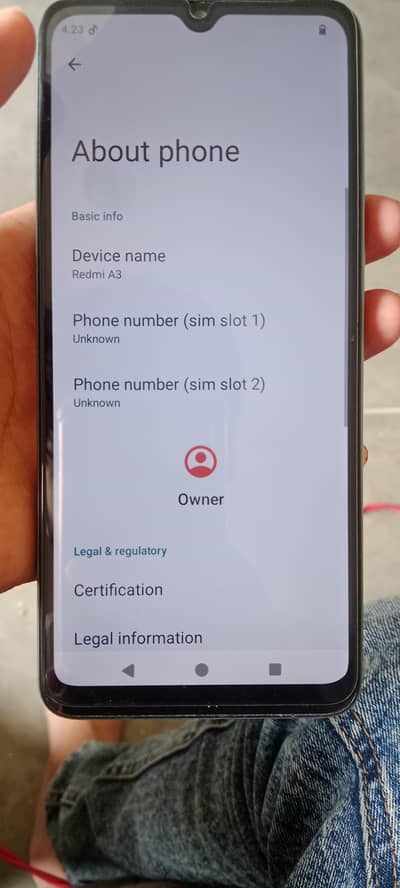 Xiaomi Redmi A3 4 128 with box urgent sale