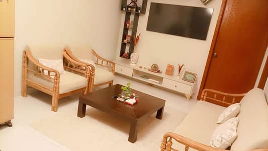 Solid Pine Wood Sofa Set (3+1+1) – Excellent Condition 
