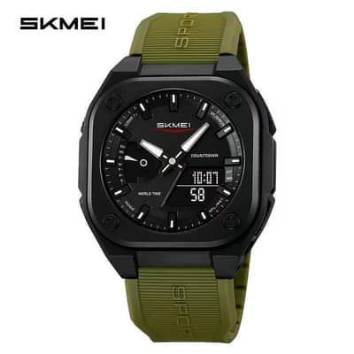 SKMEI original men's world timer watch