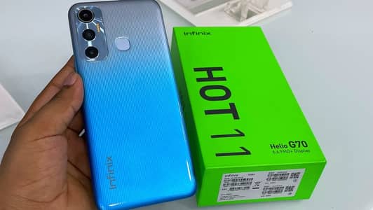 Infinix Hot 11 4/128GB - Gaming Phone Helio G70 - Box & Charger