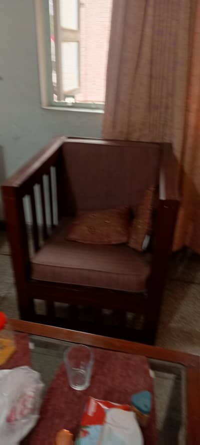 wooden sofa
