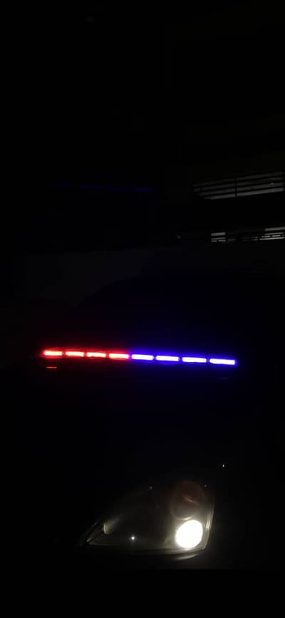 8-Bar LED Strobe Light | Dual White + Police Flash | Remote Included
