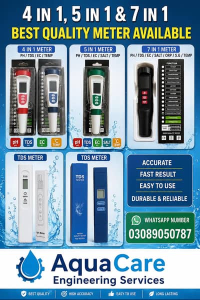 TDS meter &Ph meter original available good quality RO water filter