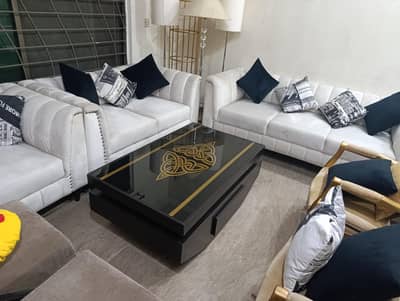 elegant sofa set with center table