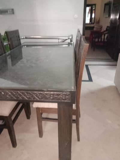 Dining Table + 6 Chairs for quick sell (solid wood furniture)