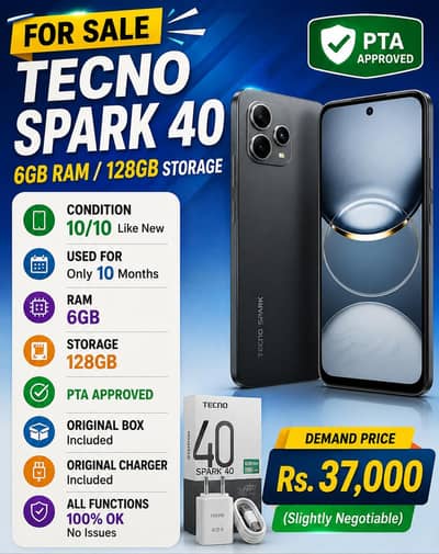 techno spark 40.6/128
