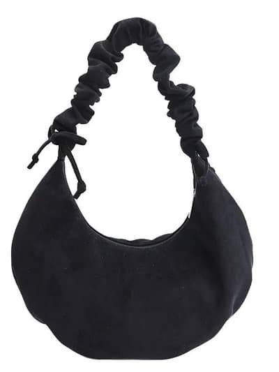 Yellow Pleated Crossbody Bag for Women