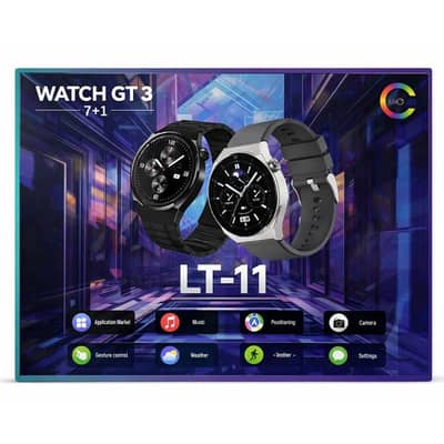 LT-11 GT 3 Smart Watch| 1.3" Touchscreen, Fitness Tracker & Heart Rate