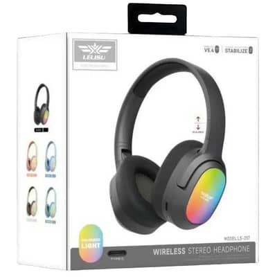 Lelisu LS-257 Wireless Stereo Headphones | Type-C Charging & LED Light