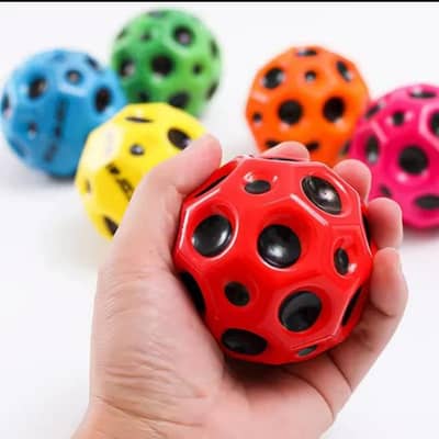 HIGH BOUNCE SPACE BALL  FOR KIDS RUBBER