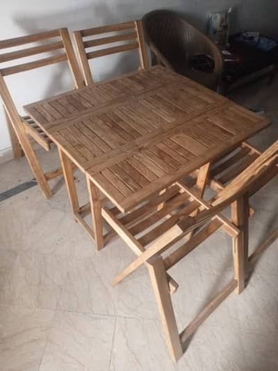 Used Folding Wooden Dining table