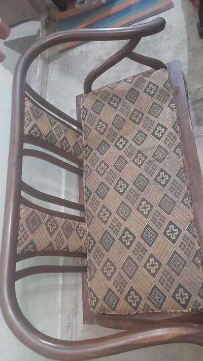 4 seater wooden sofa