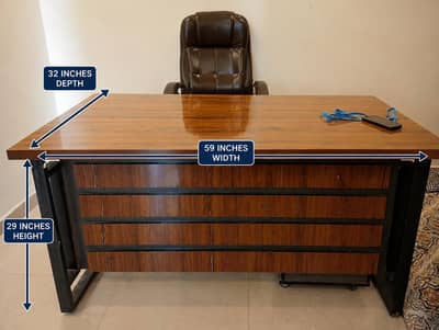 Office Table in UV Sheet waterproof with Steel base Just like new