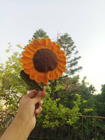 crochet sun flower