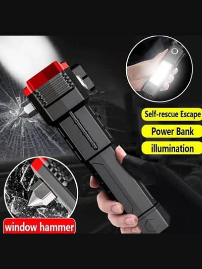 LED SEARCH LIGHT HAMMER WITH POWER BANK AND WINDOW HAMMER