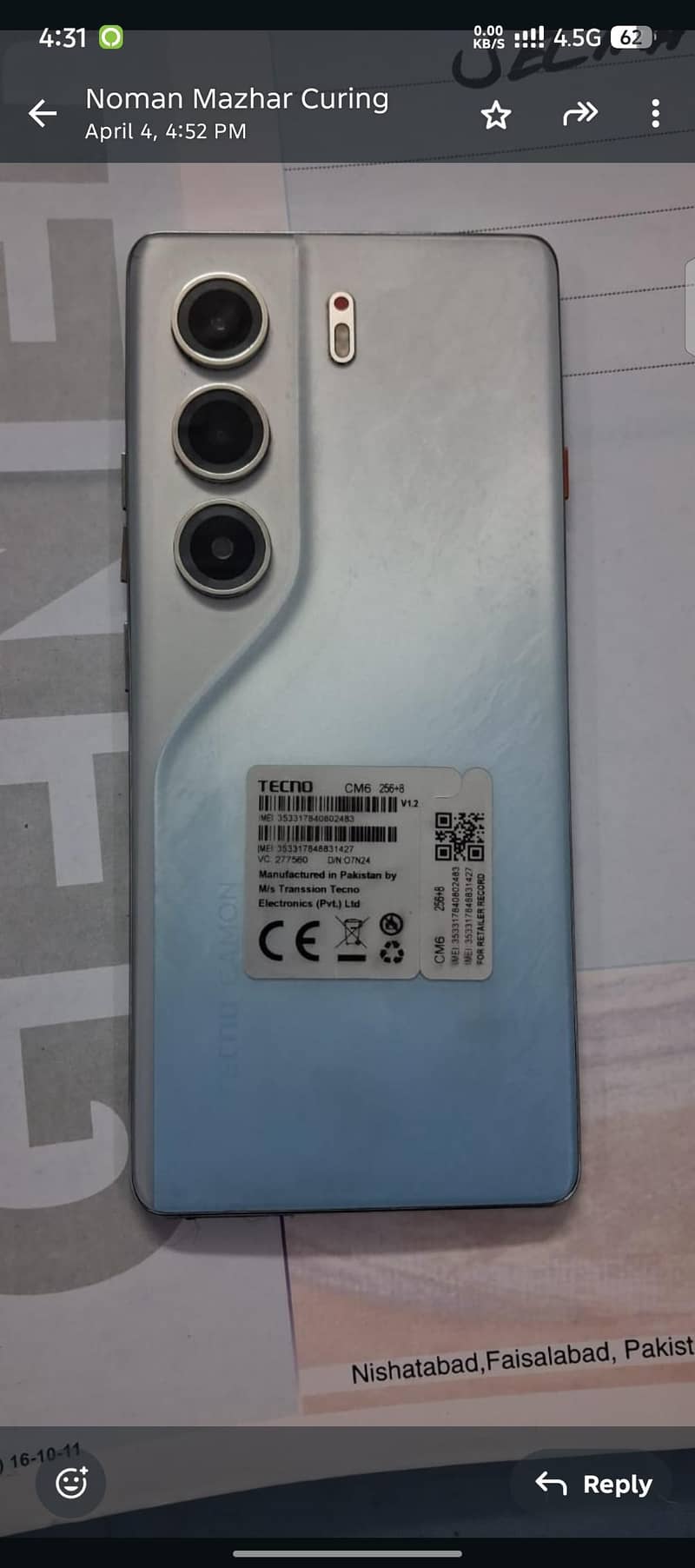Tecno camon 40 pro 5