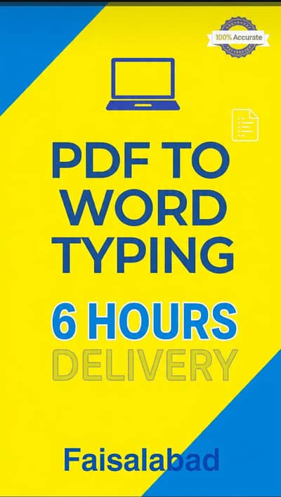 PDF to Word Typing | Data Entry | 6 Hours Delivery