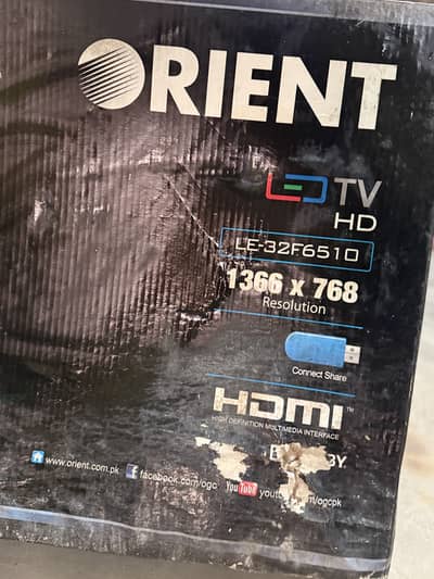 Orient 32 inch HD LED TV (Model LE-32F6510) - With Original Box